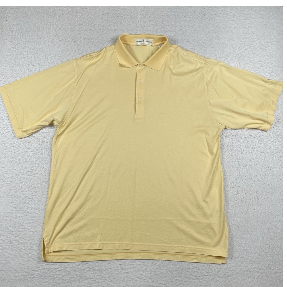Fairway‎ & Greene Polo Shirt Mens XL Yellow Westwood Country Club Golf Casual